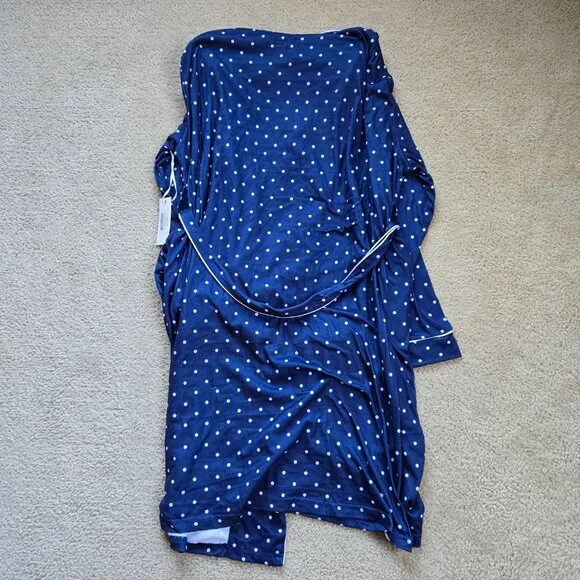 NWT Simply Southern Navy Polka Dot Robe Kimono--One Size - Picture 9 of 10